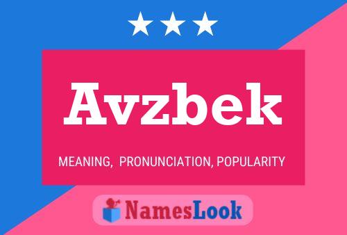 Avzbek Name Poster