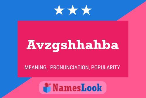 Avzgshhahba Name Poster