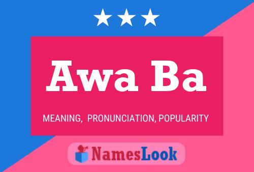 Awa Ba Name Poster