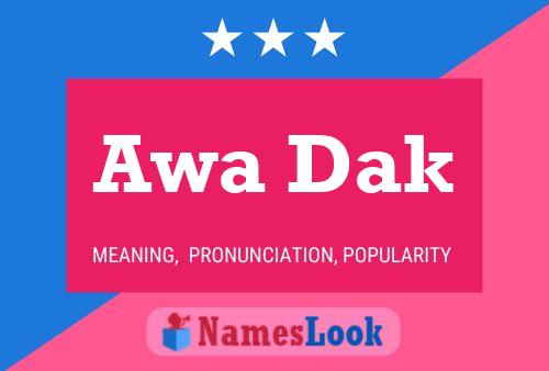 Awa Dak Name Poster