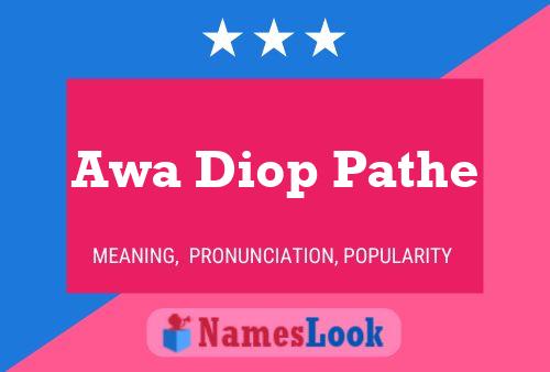 Awa Diop Pathe Name Poster