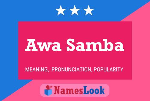 Awa Samba Name Poster