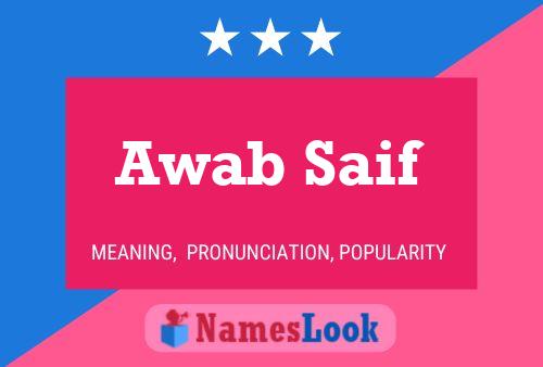 Awab Saif Name Poster