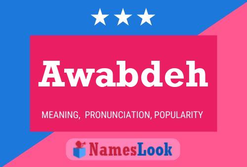 Awabdeh Name Poster