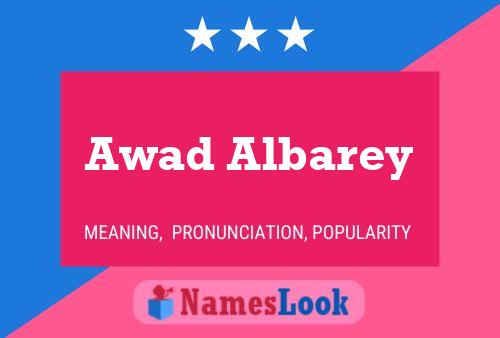 Awad Albarey Name Poster