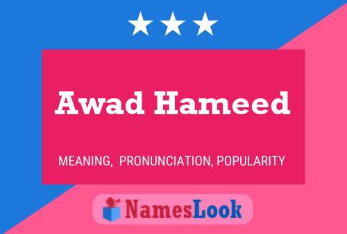 Awad Hameed Name Poster