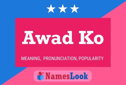 Awad Ko Name Poster