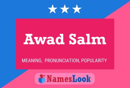 Awad Salm Name Poster