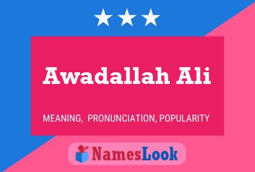 Awadallah Ali Name Poster