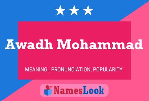 Awadh Mohammad Name Poster