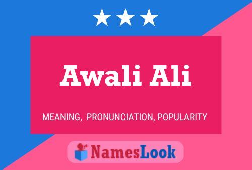 Awali Ali Name Poster