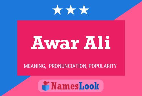 Awar Ali Name Poster