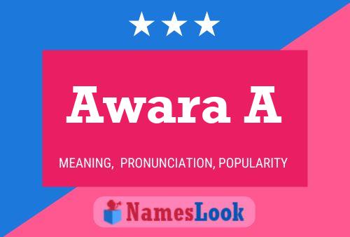 Awara A Name Poster