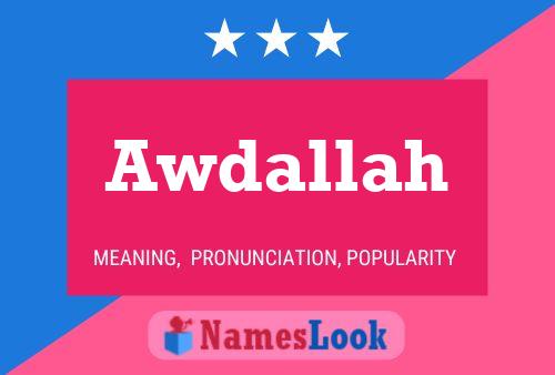 Awdallah Name Poster