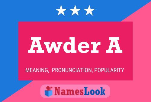 Awder A Name Poster