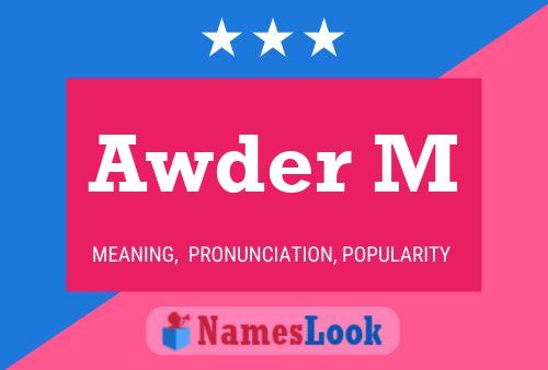 Awder M Name Poster