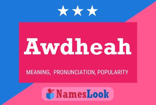 Awdheah Name Poster