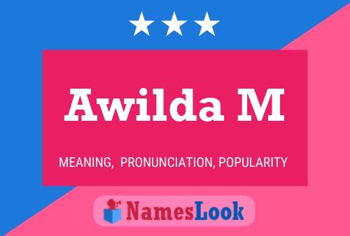 Awilda M Name Poster