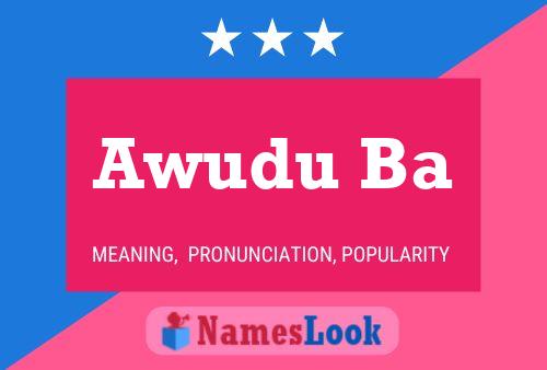 Awudu Ba Name Poster