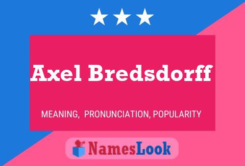 Axel Bredsdorff Name Poster