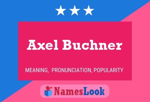 Axel Buchner Name Poster