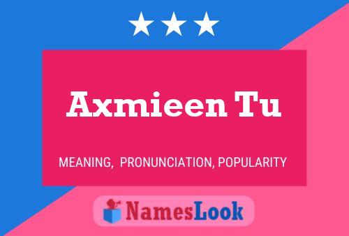 Axmieen Tu Name Poster