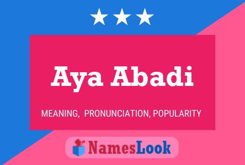 Aya Abadi Name Poster