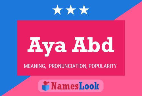 Aya Abd Name Poster