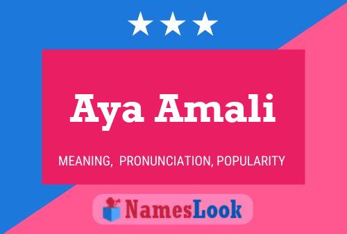 Aya Amali Name Poster