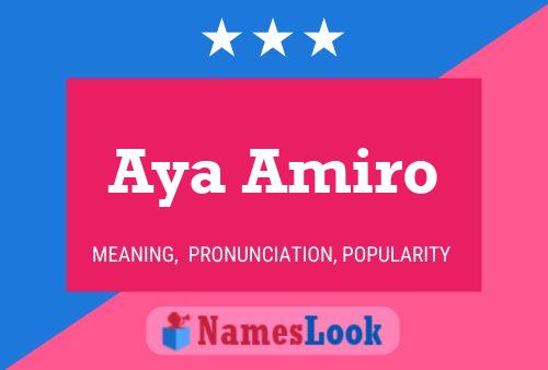 Aya Amiro Name Poster