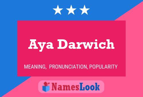 Aya Darwich Name Poster