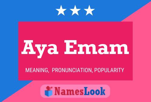 Aya Emam Name Poster