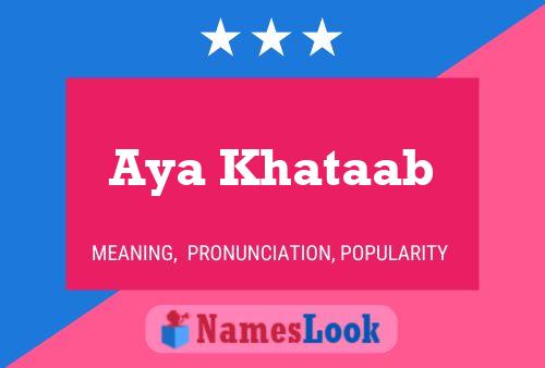 Aya Khataab Name Poster