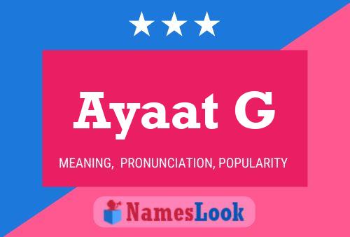 Ayaat G Name Poster