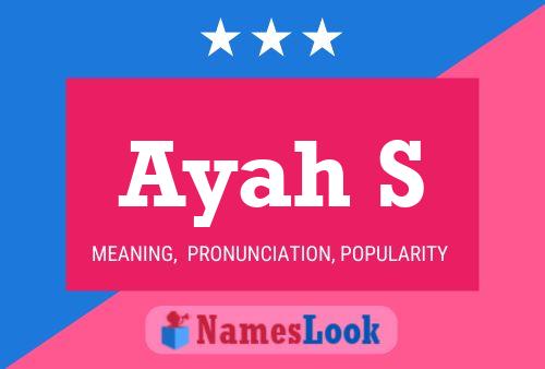 Ayah S Name Poster