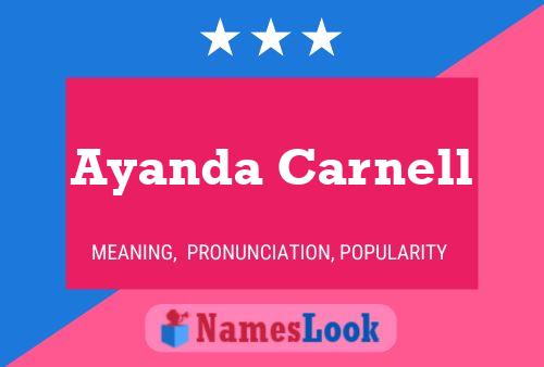 Ayanda Carnell Name Poster