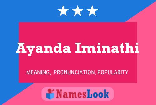 Ayanda Iminathi Name Poster