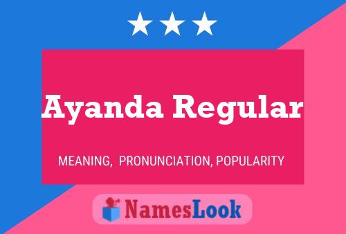 Ayanda Regular Name Poster