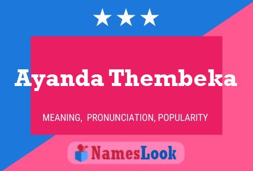 Ayanda Thembeka Name Poster