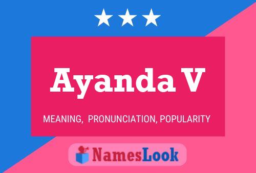 Ayanda V Name Poster