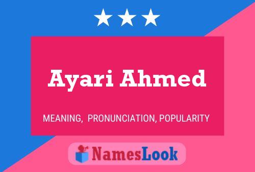 Ayari Ahmed Name Poster