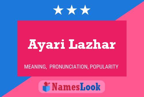 Ayari Lazhar Name Poster