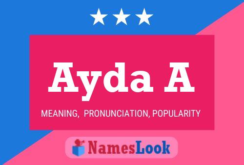 Ayda A Name Poster