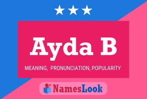 Ayda B Name Poster