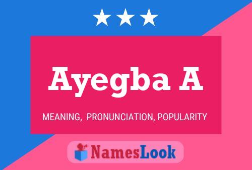 Ayegba A Name Poster