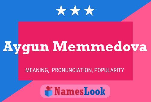 Aygun Memmedova Name Poster