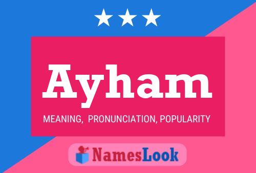 Ayham Name Poster