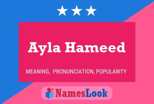 Ayla Hameed Name Poster