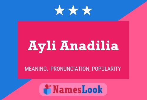 Ayli Anadilia Name Poster