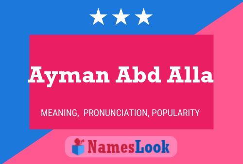 Ayman Abd Alla Name Poster